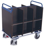 Tischwagen mit 3 Ladeflächen RAL5010 Enzianblau Bürowagen Aktenwagen Etagenwagen 